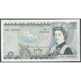 Inglaterra, 5 Pounds ND1973-80 P378b