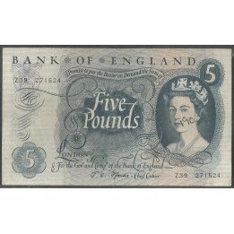 Inglaterra, 5 Pounds ND1966-70 P375b