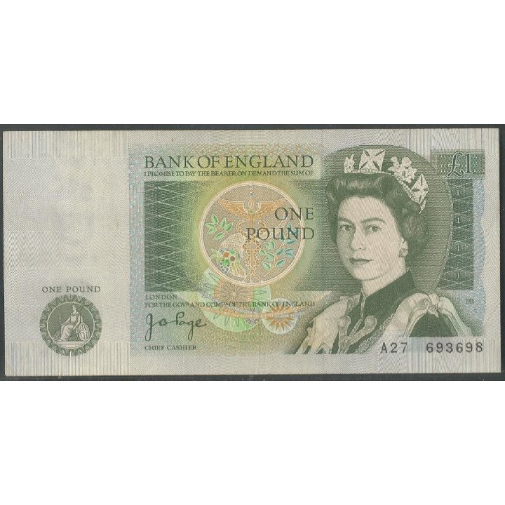 Inglaterra, 1 Pound ND1977-80 P377a