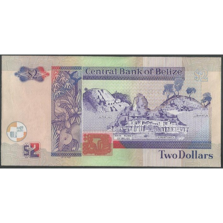 Belize, 2 Dollars 1 Sep 2007 P66c