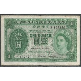 Hong Kong, 1 Dollar 1 Jul 1955 P324Aa