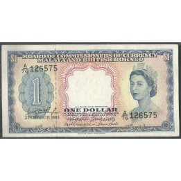 Malaya & British Borneo, 1 Dollar 21 Mar 1953 P1a