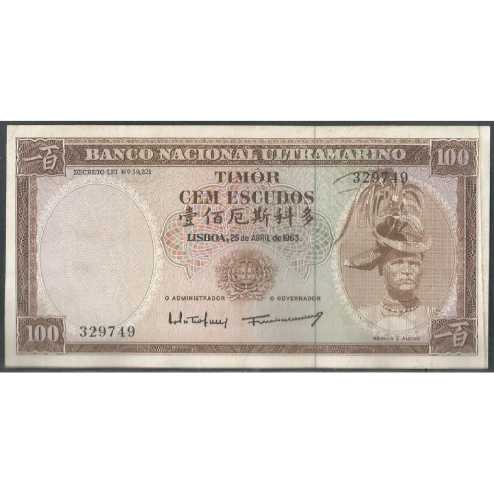 Timor, 100 Escudos 25 Abr 1963 P28a1