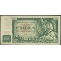 Checoeslovaquia, 100 Korun 1961 Serie P P91b