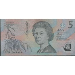 Australia, 5 Dollars ND1992 AA Negra P50a1