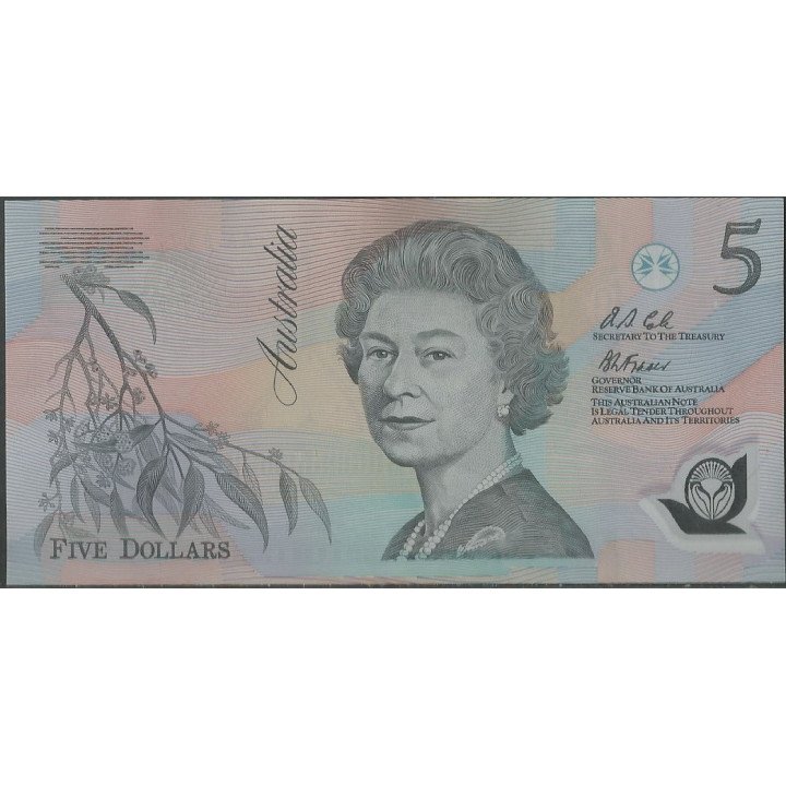 Australia, 5 Dollars ND1992 AA Negra P50a1