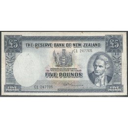 Nueva Zelanda, 5 Pounds ND1940-67 P160c