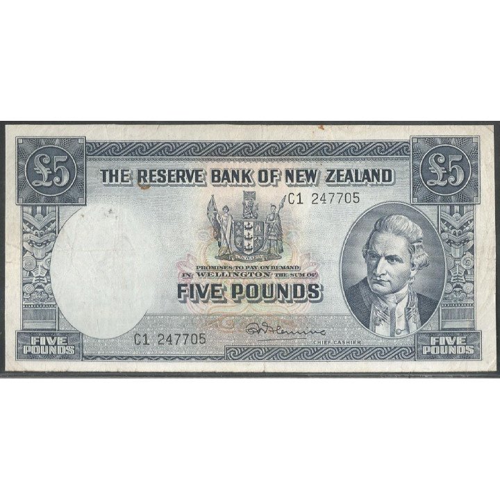 Nueva Zelanda, 5 Pounds ND1940-67 P160c