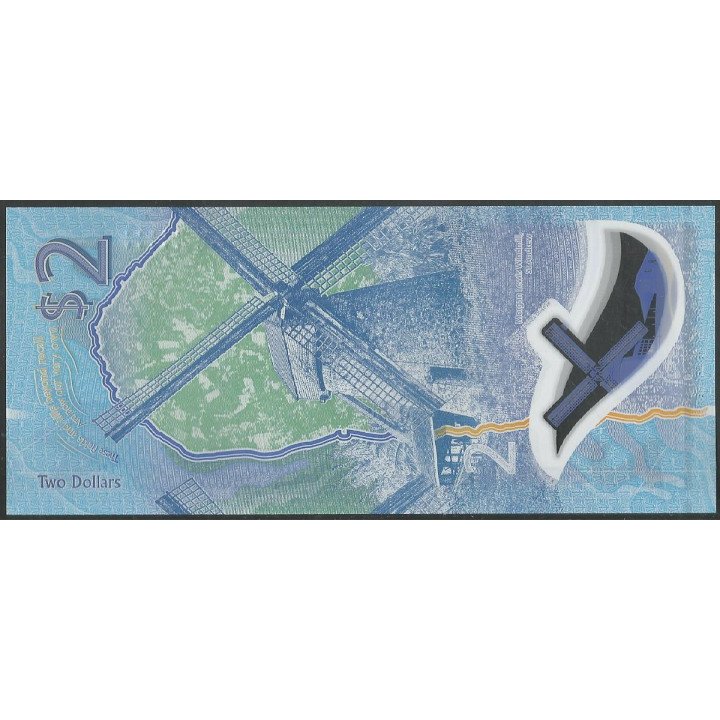 Barbados, 2 Dollars 2022 P80a