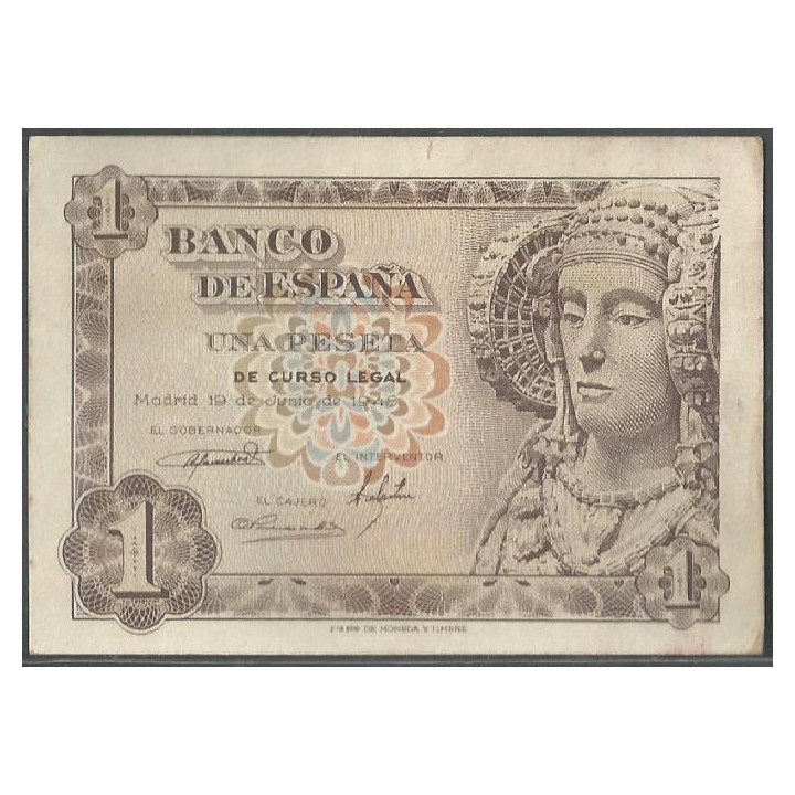 España, 1 Peseta 19 Jun 1948 P135