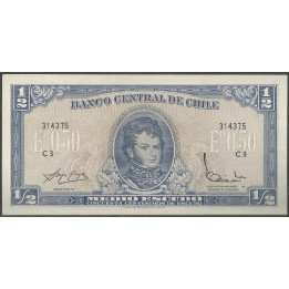 Chile, 1/2 Escudo ND1962-75 Serie C P134Aa1