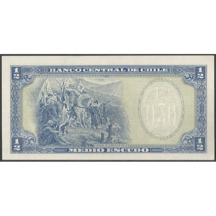 Chile, 1/2 Escudo ND1962-75 Serie C P134Aa1