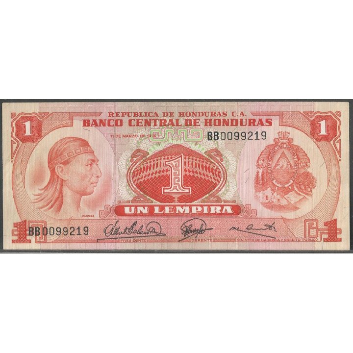 Honduras, 1 Lempira 11 Mar 1974 P58