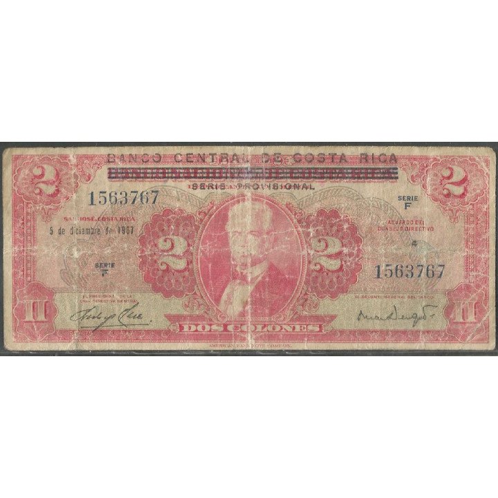 Costa Rica, 5 Colones 5 Dic 1967 P235