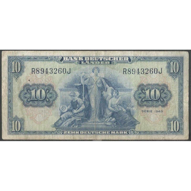 Alemania Federal, 10 Mark 22 Ago 1949 P16a