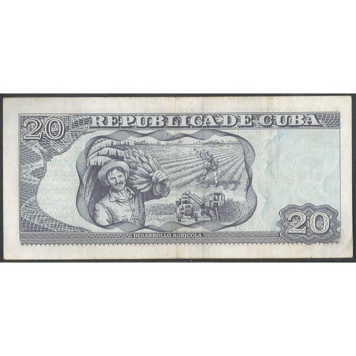 Cuba 20 Pesos 2020 P122o reverso
