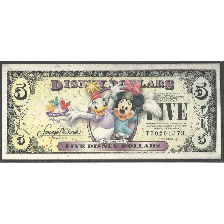 Disney, 5 Dollars 2009 Daisy - Minnie DIS153
