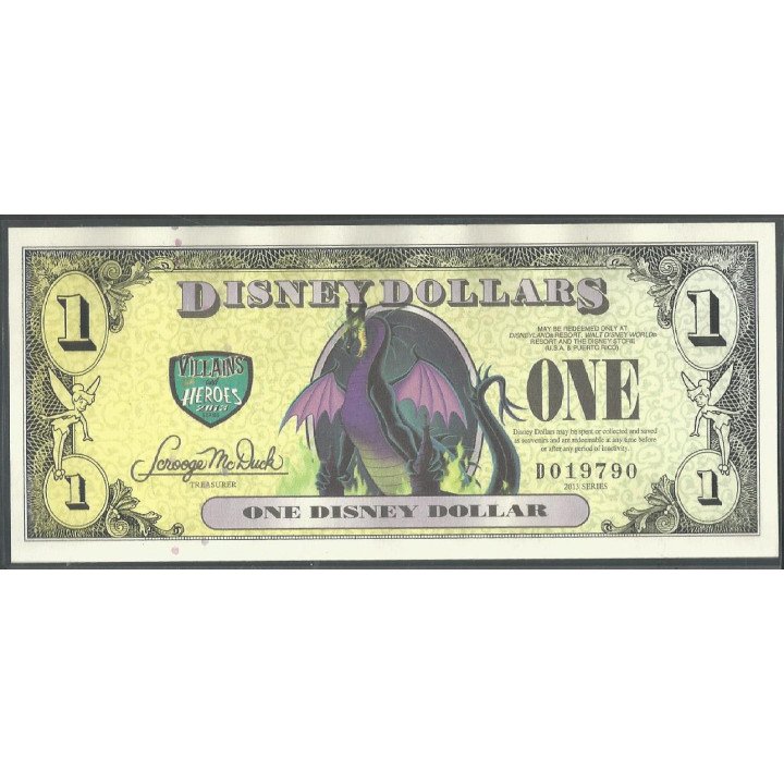 Disney, 1 Dollar 2013 Maleficent Serie D DIS165