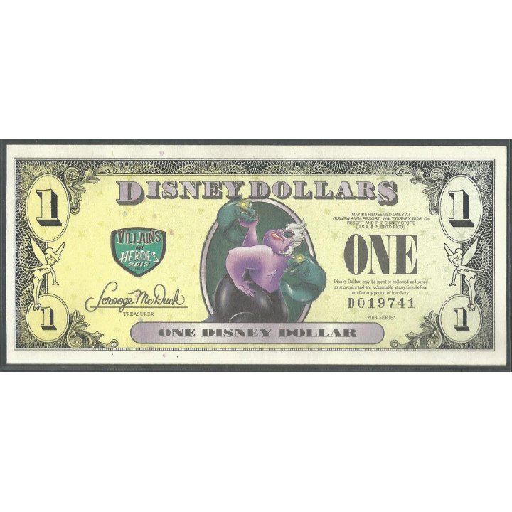 Disney, 1 Dollar 2013 Ursula Serie D DIS166