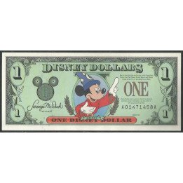 Disney, 1 Dollar 1997 Mickey Hechicero Serie AA DIS047