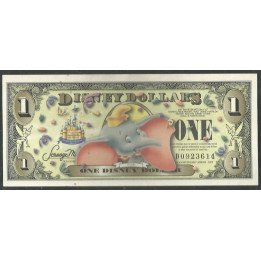 Disney, 1 Dollar 2005 Dumbo 50° Aniversario Codigo de barras DIS095 Legacy 58PPQ