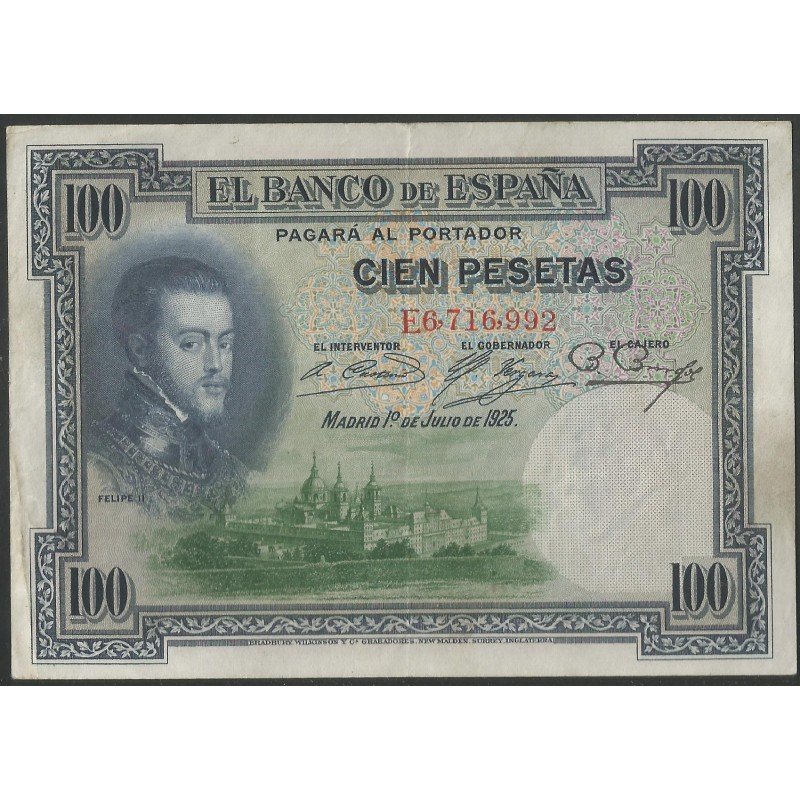 España, 100 Pesetas 1 Jul 1925 P69c