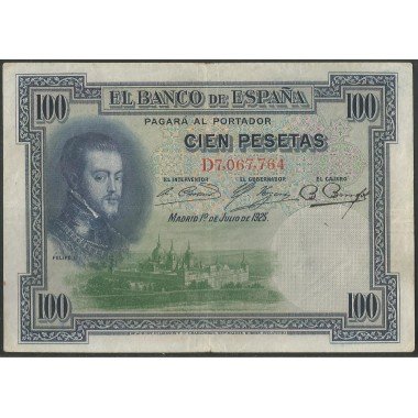 España, 100 Pesetas 1 Jul 1925 P69c