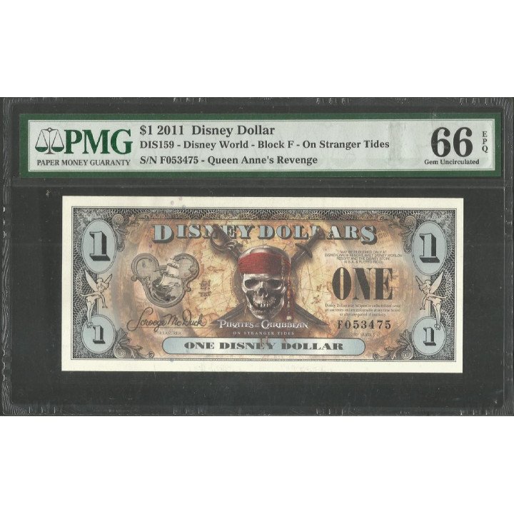 Disney, 1 Dollar 2011 Stranger Tide F DIS159 PMG66EPQ