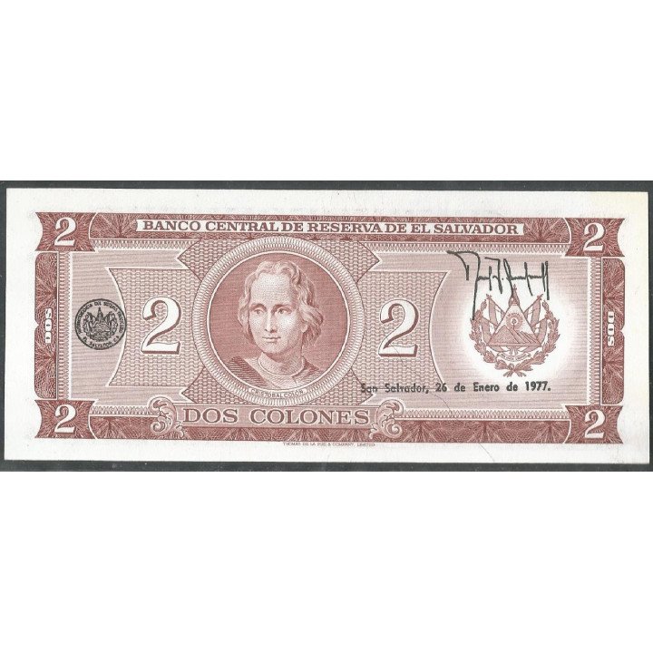 El Salvador, 2 Colones 24 Jun 1976 P124a1