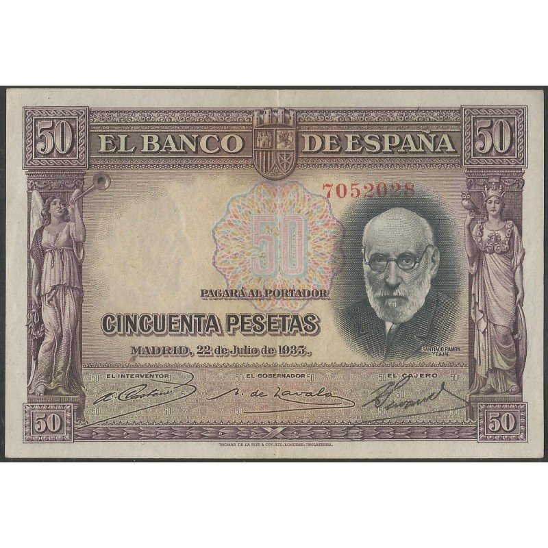 España, 50 Pesetas 22 Jul 1935 P88