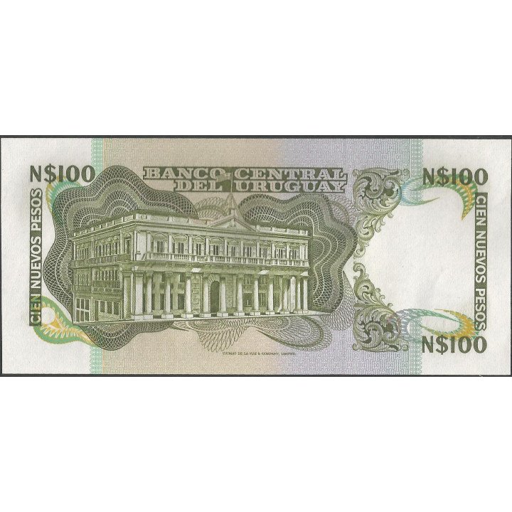 Uruguay, 100 Nuevos Pesos ND1987 G P62A