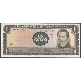 El Salvador, 1 Colon 31 Ago 1971 P115a