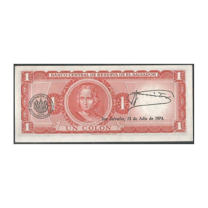 El Salvador, 1 Colon 31 Ago 1971 P115a