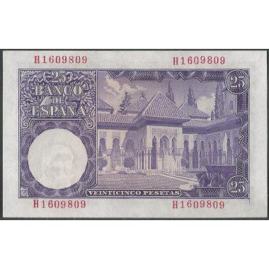 España, 25 Pesetas 22 Jul 1954 P147a
