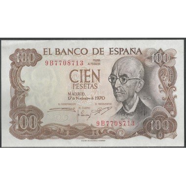 España, 100 Pesetas 17 Nov 1970 P152a