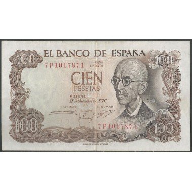 España, 100 Pesetas 17 Nov 1970 P152a