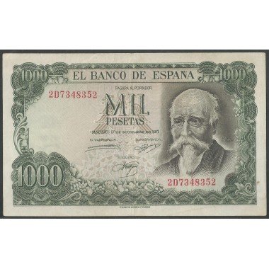 España, 1.000 Pesetas 17 Sep 1971 P154