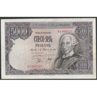 España, 5.000 Pesetas 6 Feb 1976 P155