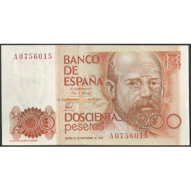 España, 200 Pesetas 18 Sep 1980 P156