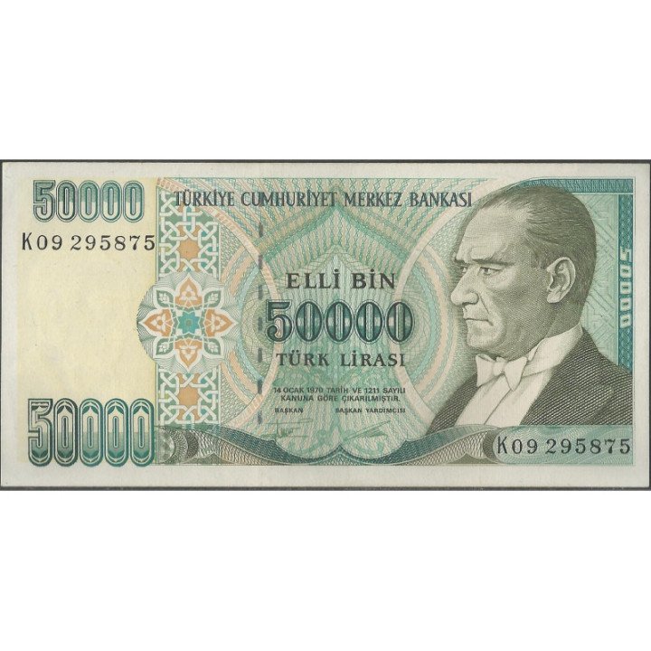 Turkya 50.000 Liras L1970 (1995) P204