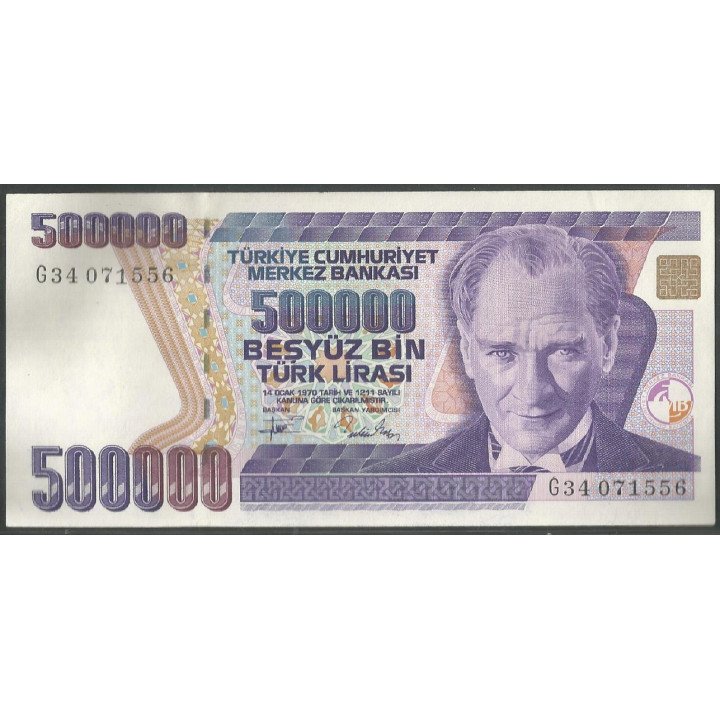 Turkya, 500.000 Liras L1970 P208c