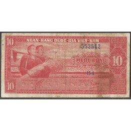Vietnam Sur, 10 Dong ND1962 P5a