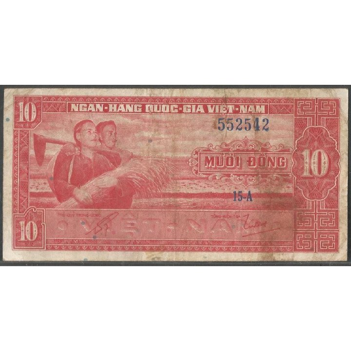 Vietnam Sur, 10 Dong ND1962 P5a