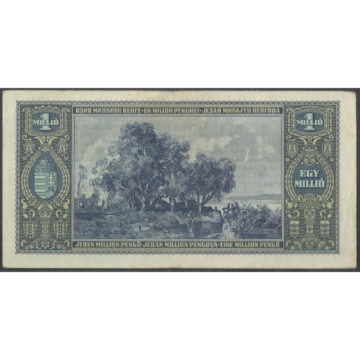 Hungria 1.000.000 Pengo 16 Nov 1945 P122 reverso