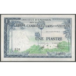 Cambodia - Laos - Vietnam, 1 Piastre ND1954 Firma 21 P105
