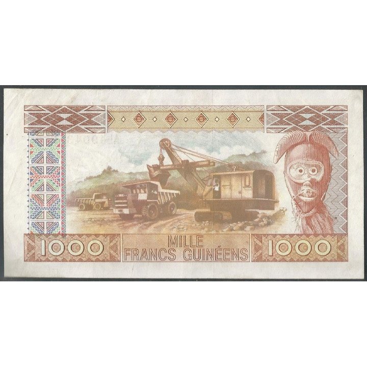 Guinea 1.000 Francs 1985 P32a reverso