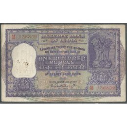 India, 100 Rupias ND1962-7 P45