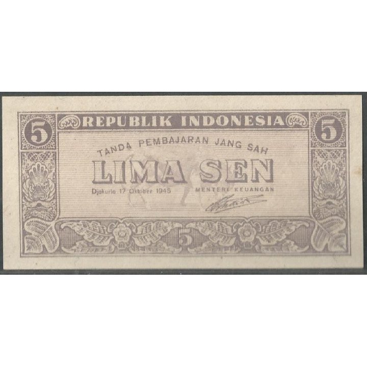 Indonesia, 5 Sen 17 Oct 1945 P14