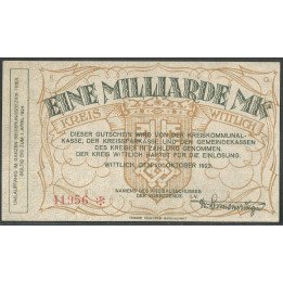 Wittlich, 1 Millardo Mark 20 Oct 1923