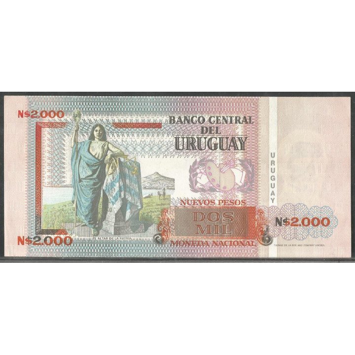 Uruguay, 2.000 Nuevos Pesos 1989 A P68a